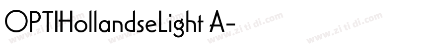 OPTIHollandseLight A字体转换